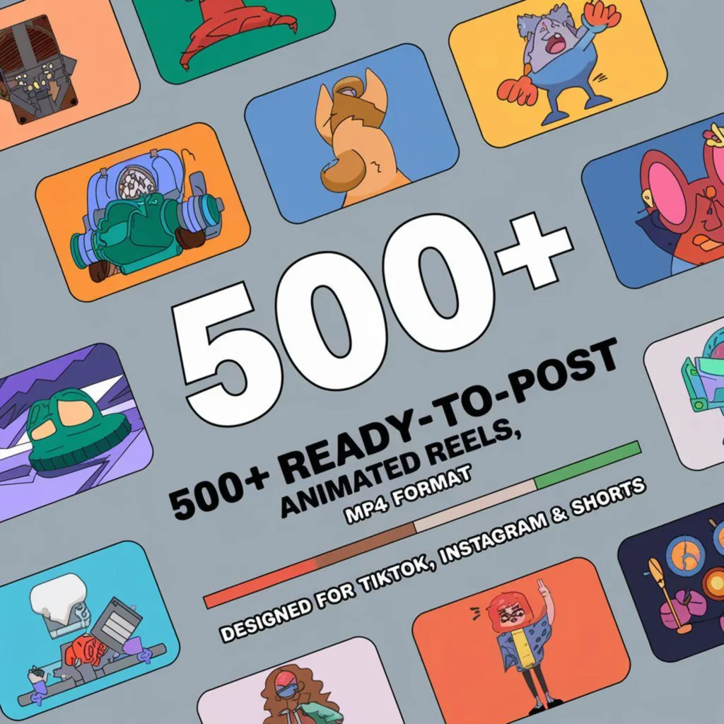 500+ Ready-to-Post Animated Reels