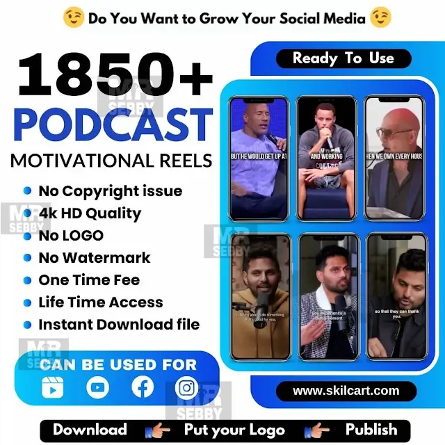 1850+ Podcast Motivational Reels
