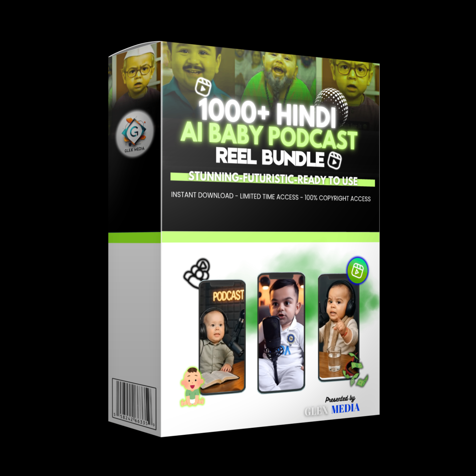 1000+ Hindi AI Baby Podcast Reels